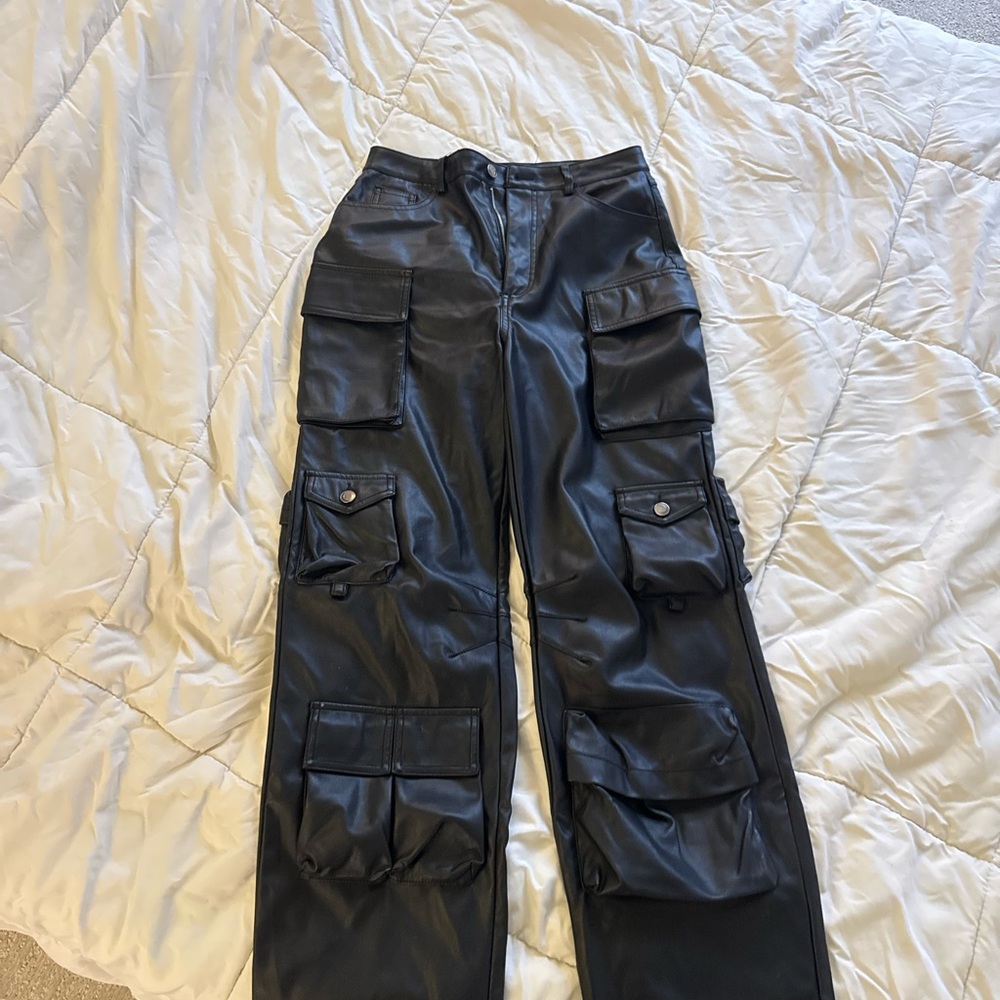 Black Cargo Pants with Multiple Pockets